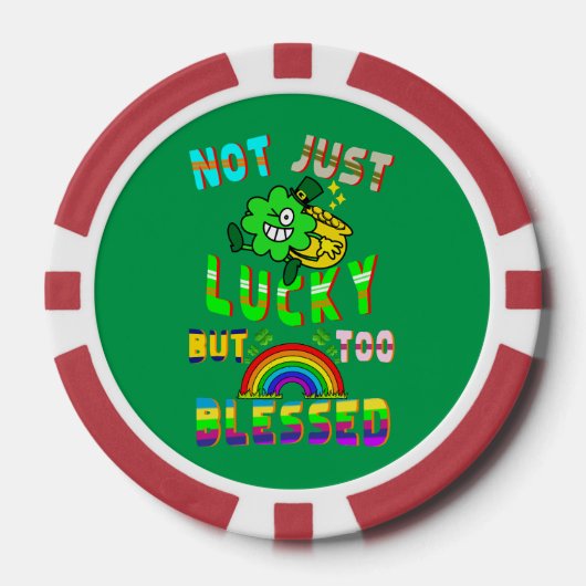Nicht nur Glück, sondern zu gesegnet Pokerchips (Vorderseite)