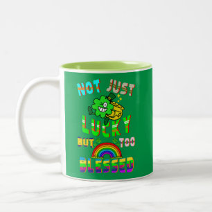 Nicht nur Glück, sondern zu gesegnet Zweifarbige Tasse
