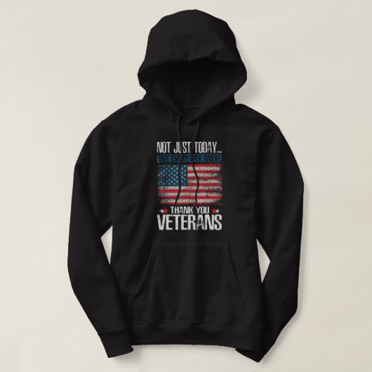 NICHT NUR HEUTE! DANKE IHNEN VETERANER HOODIE (Design vorne)