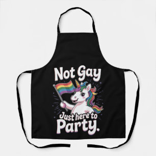 Nicht nur hier, um LGBTQ-Gay Pride nur zu Party Schürze
