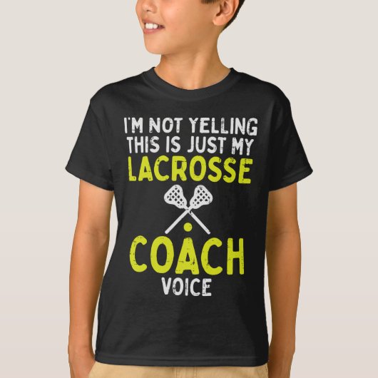 Nicht nur meine Lacrosse Coach Voice Funny Lax sch T-Shirt (Vorderseite)