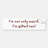 Nicht nur sonderbarer Autoaufkleber (Vorne)