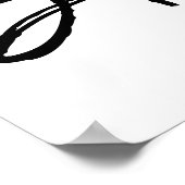 Nicht nur wollen | Black Text Quote Poster (Ecke)