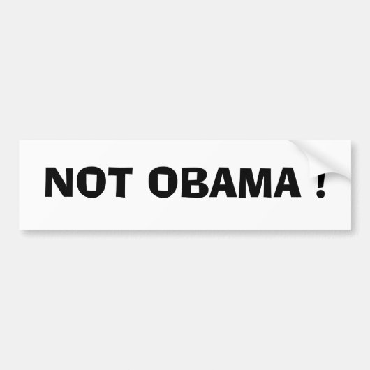 NICHT OBAMA! AUTOAUFKLEBER (Vorne)