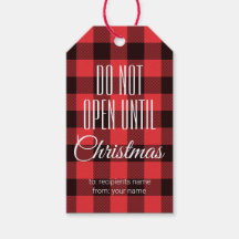 Nicht offen bis Weihnachten|Red Buffalo Kariert