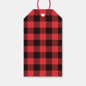 Nicht offen bis Weihnachten|Red Buffalo Kariert Geschenkanhänger (Rückseite)