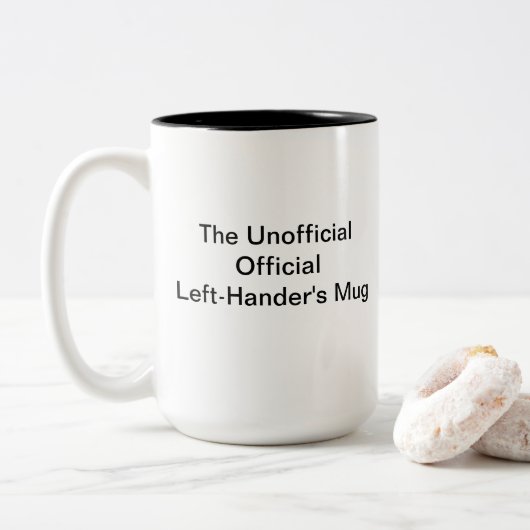 Nicht offizielle offizielle linkshändige Tasse (Mit Donut)