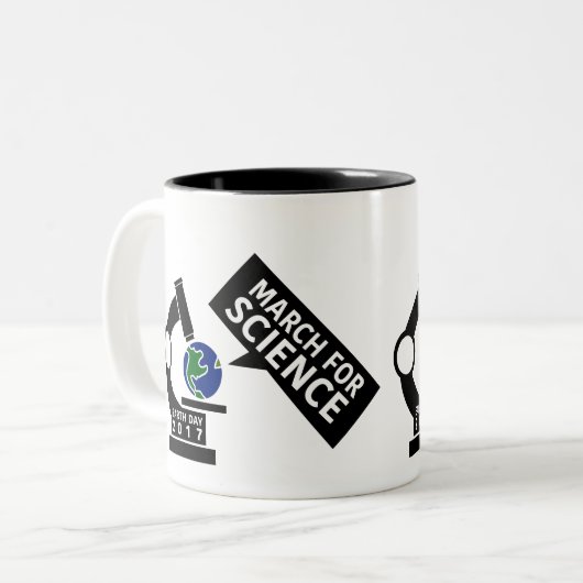 Nicht offizieller März für Wissenschaft Zweiton Zweifarbige Tasse (Vorderseite Links)