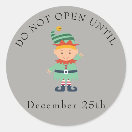 Nicht öffnen runder aufkleber (Vorderseite)