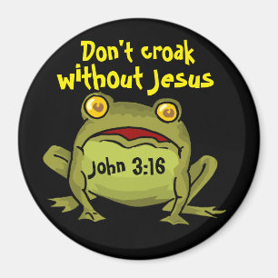 Nicht ohne Jesus kroak Magnet