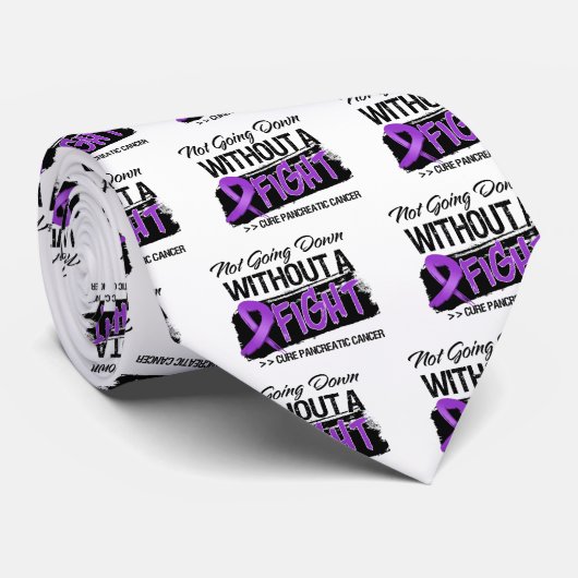 Nicht ohne Kampf absinken - Pankreaskrebs Krawatte (Gerollt)