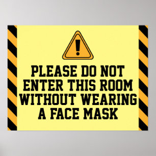 Nicht ohne Maske eingeben Poster
