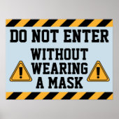 Nicht ohne Maske eingeben Poster (Vorne)