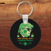 Nicht Orange, nur grün heute - Funny Trump St. Schlüsselanhänger (Vorderseite)