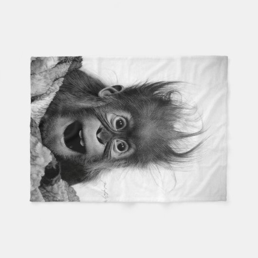 NICHT PANIC Fleece Blanket (Vorderseite (Horizontal))