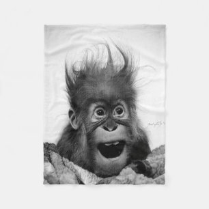 NICHT PANIC Fleece Blanket