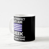 Nicht perfekt, aber Griechenland steht unter griec Kaffeetasse (Vorderseite Links)