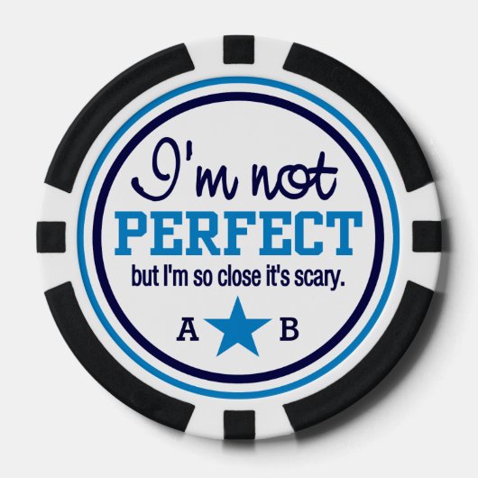 Nicht perfekt angepasste Monogramm-Poker-Chips Pokerchips (Vorderseite)
