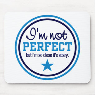 NICHT PERFEKT - blau Mousepad