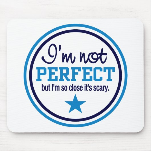 NICHT PERFEKT - blau Mousepad (Vorne)