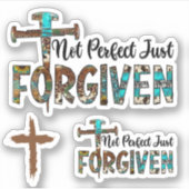 Nicht perfekt gerade verziehen 3 Nägel Kreuz Chris Aufkleber (Vorderseite)