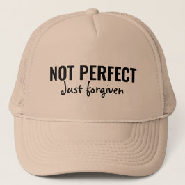 Nicht perfekt, nur vergeben, Bibelverse, Christlic Truckerkappe