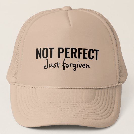 Nicht perfekt, nur vergeben, Bibelverse, Christlic Truckerkappe (Vorderseite)