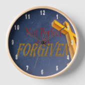 Nicht perfekt, nur verzeihen Christliches Sprichwo Uhr (Vorderseite)