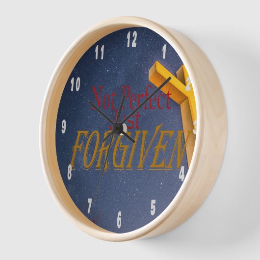 Nicht perfekt, nur verzeihen Christliches Sprichwo Uhr (Winkel)