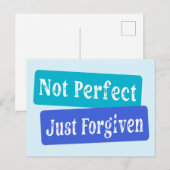 Nicht perfekt, nur verzeiht Christlich Feiertagspostkarte (Vorne/Hinten)