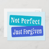 Nicht perfekt, nur verzeiht Christlich Postkarte (Vorne/Hinten)