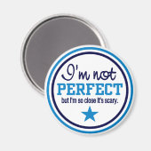 NICHT PERFEKTER Magnet - blau (Vorderseite/Rückseite)