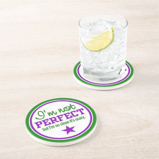 NICHT PERFEKTER Untersetzer - grün / lila (Seite)