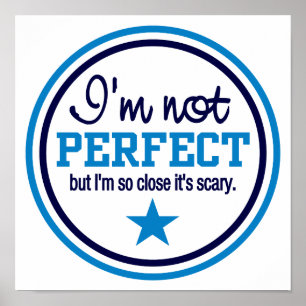 NICHT PERFEKTES Plakat - blau
