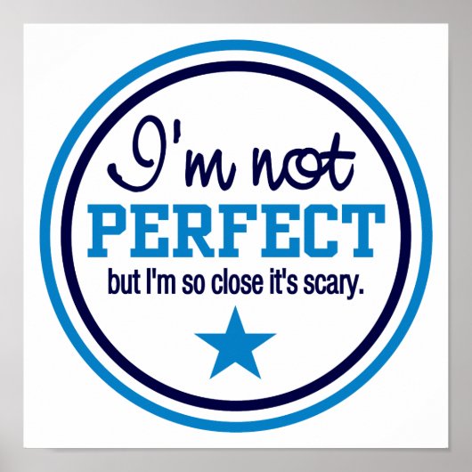 NICHT PERFEKTES Plakat - blau (Vorne)