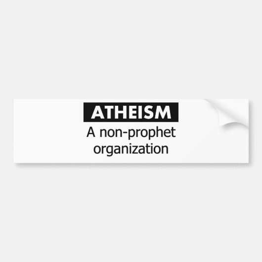 Nicht Prophet-Organisation Autoaufkleber (Vorne)