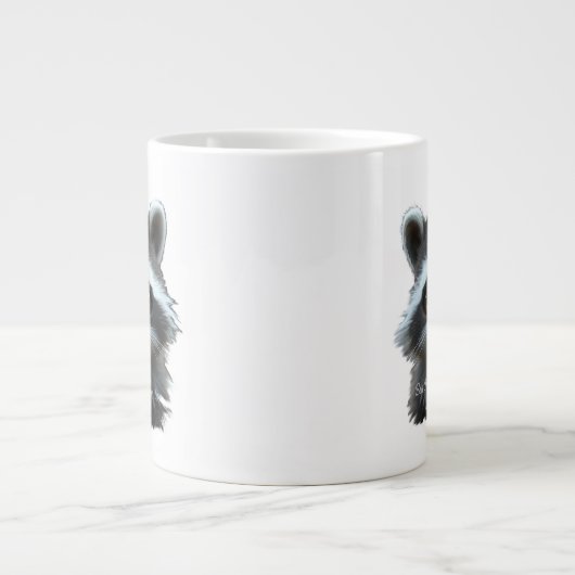 Nicht Raccoon Animal arbeiten wollen Jumbo-Tasse (Vorderseite)