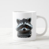 Nicht Raccoon Animal arbeiten wollen Jumbo-Tasse (Rechts)