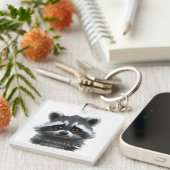 Nicht Raccoon Animal arbeiten wollen Schlüsselanhänger (Vorderseite rechts)