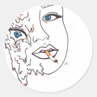 Nicht rauchen, Kiddos Runder Aufkleber