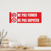 Nicht rauchen, nicht dampfen Poster (Küche)