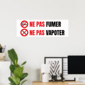 Nicht rauchen, nicht dampfen poster (Heimbüro)