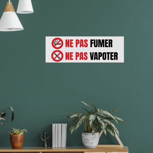 Nicht rauchen, nicht dampfen poster (Wohnzimmer 1)