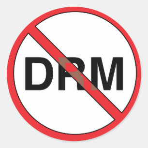 Nicht rechte Management-Aufkleber (DRM) Digital Runder Aufkleber