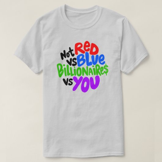Nicht Red Vs. Blue T-Shirt (Design vorne)