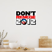 Nicht renege 2012 poster (Küche)