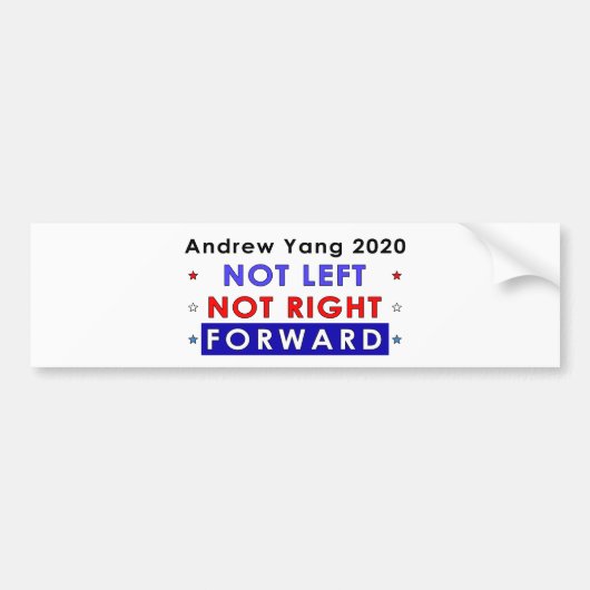 NICHT RICHTIG  - Andrew Yang 2020 Autoaufkleber (Vorne)