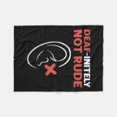 Nicht rude. Asl Hand Sign Language Deaf Prix Fleecedecke (Vorderseite (Horizontal))