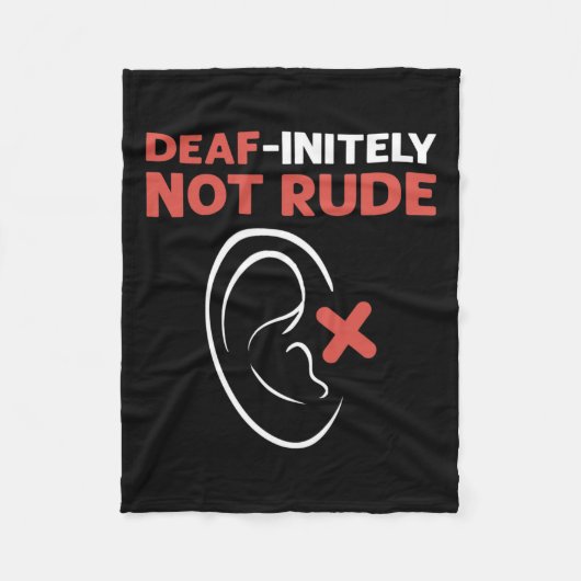 Nicht rude. Asl Hand Sign Language Deaf Prix Fleecedecke (Vorderseite)