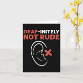 Nicht rude. Asl Hand Sign Language Deaf Prix Karte (Gelbe Blume)